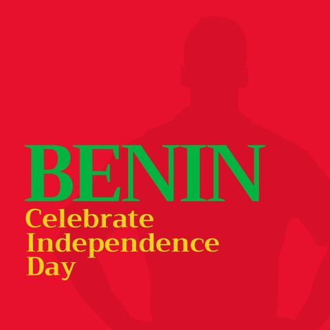 Benin Independence Day Celebration Design Red Theme - Download Free Stock Templates Pikwizard.com
