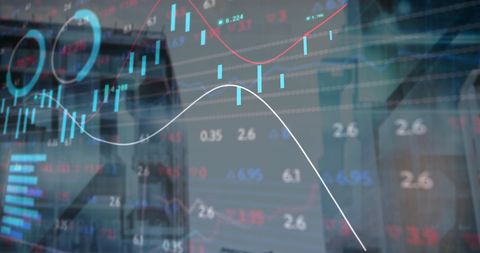Analytics and Stock Market Trends with Urban Skyline - Download Free Stock Images Pikwizard.com