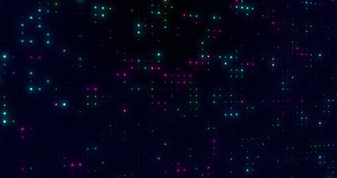 Colorful Digital Data Particles Floating in Black Space - Download Free Stock Images Pikwizard.com