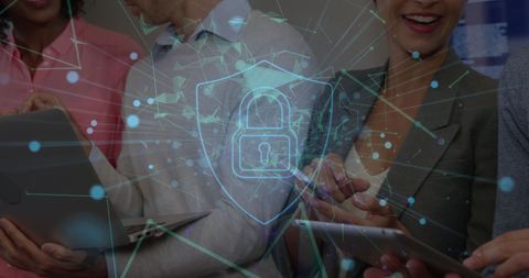 Digital Security Connections with Business Professionals - Download Free Stock Images Pikwizard.com