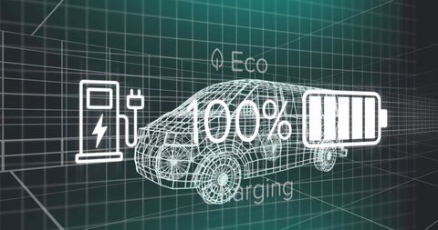 Electric Vehicle Over 3D Tunnel Model Charging at Full Capacity