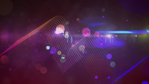 Dynamic Light Trails and Colorful Spots