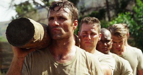 Military Troops Carrying Heavy Log in Challenging Boot Camp - Download Free Stock Images Pikwizard.com