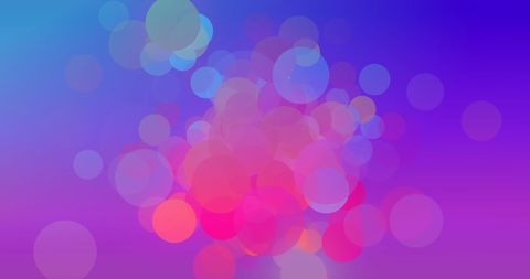 Vibrant Colorful Bokeh Light Circles on Gradient Background