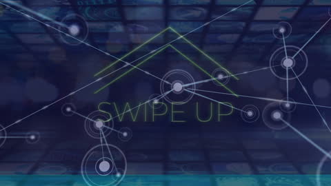 Digital Network Interface with Swipe Up Animation