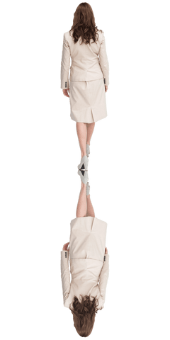 businesswoman standing with reflected silhouette on transparent background - Download Free Stock Videos Pikwizard.com