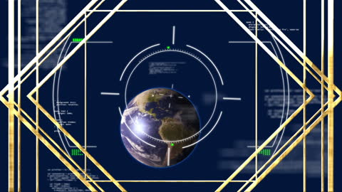 Globe Animation with Futuristic Data Overlay for Tech Concepts