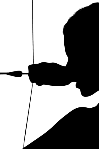 silhouette of woman archer with bow on transparent background - Download Free Stock Videos Pikwizard.com