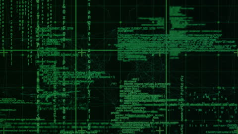 Digital Data Processing on Grid Background