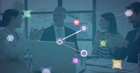 diverse business team engaging in digital network connectivity - Download Free Stock Images Pikwizard.com