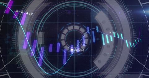 Futuristic Financial Data Analysis Over Digital Grid - Download Free Stock Images Pikwizard.com