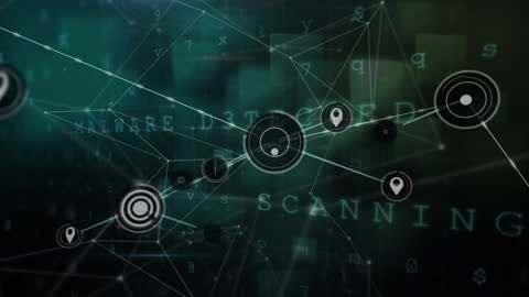Digital Network and Data Scanning Security Concept