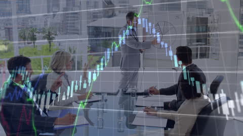 Financial Data Analysis in Business Meeting