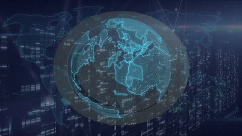 Digital Earth Sphere with Data Analytics Theme