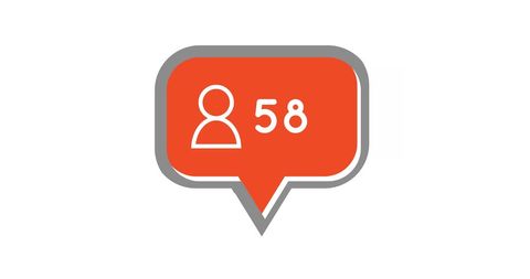 Social Media Follower Notification Icon - Download Free Stock Images Pikwizard.com