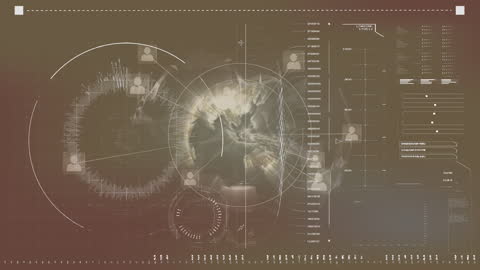 Futuristic Digital Globe and Networking Interface Background