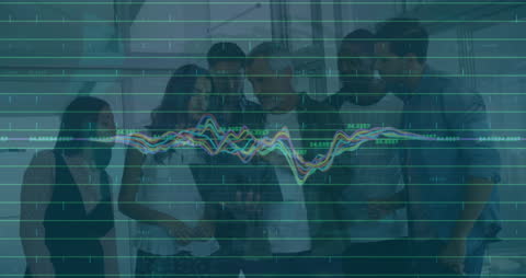 Diverse Team Investigating Financial Data Trends