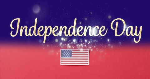 4th of July Celebration with USA Flag and Independence Day Text