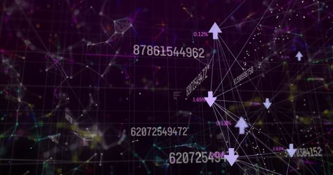 Abstract Digital Network with Data Points and Arrows - Download Free Stock Images Pikwizard.com