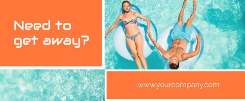 Couple Enjoying Pool Float for Ultimate Relaxation and Escape - Download Free Stock Templates Pikwizard.com