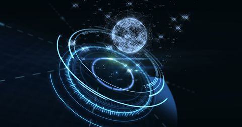 Digital Earth with Futuristic Data Visualizations - Download Free Stock Images Pikwizard.com