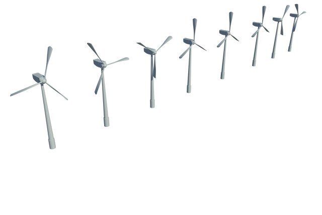 Graphic Illustrations of Transparent Wind Turbines in Formation - Download Free Stock Videos Pikwizard.com