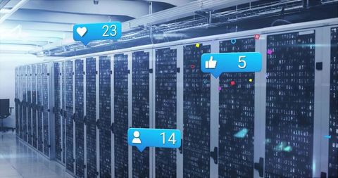 Data Center Servers with Digital Connectivity Elements