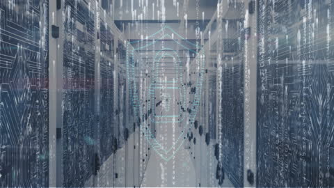 Digital Security Lock Over Data Servers Concept