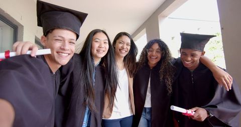 Diverse Group of Students Celebrating Graduation with Joy - Download Free Stock Images Pikwizard.com