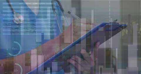 Dynamic Digital Interface in Healthcare Analytics Concept