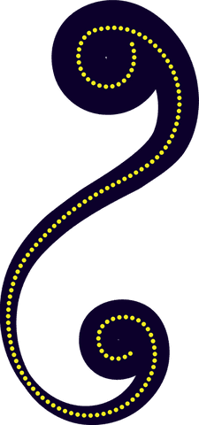 elegant yellow dotted s-shaped swirl on transparent background - Download Free Stock Videos Pikwizard.com