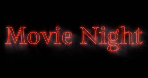 Neon Movie Night Advertisement Sign - Download Free Stock Images Pikwizard.com