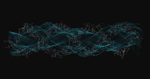 Abstract DNA Blue Wireframe Against Black Backdrop - Download Free Stock Images Pikwizard.com