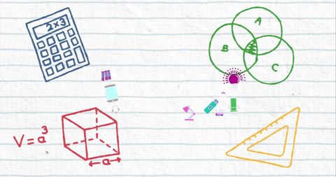 Mathematical Symbols Drawn on Paper Background for Learning - Download Free Stock Images Pikwizard.com