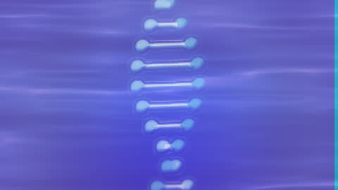 Abstract DNA Strand Animation with Futuristic Light Trails