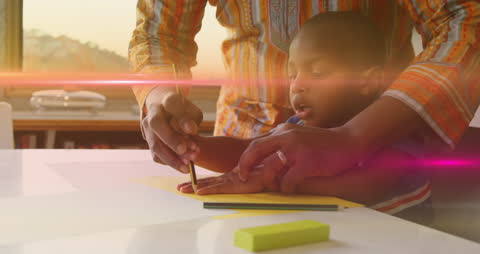 Father and Son Bonding with Creative Drawing Activity
