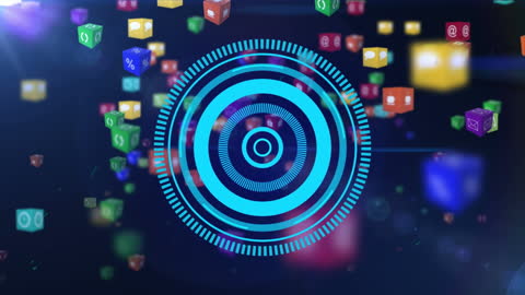 Digital Interface with Scanning Scope and Floating Cubes