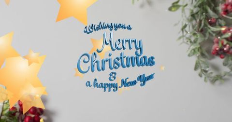 Festive Holiday Christmas and New Year Greeting Card Design