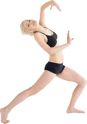flexible yoga pose woman on transparent background for fitness design - Download Free Stock Videos Pikwizard.com