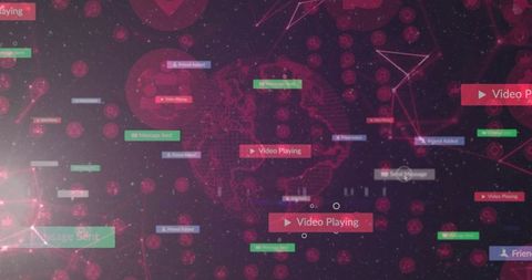 Futuristic digital network interface with cyberspace connectivity