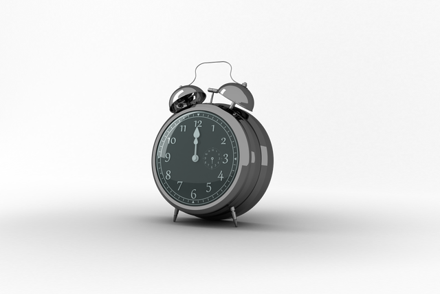 Vector Illustration of Alarm Clock on Transparent Background, Reflecting Time and Punctuality - Download Free Stock Videos Pikwizard.com