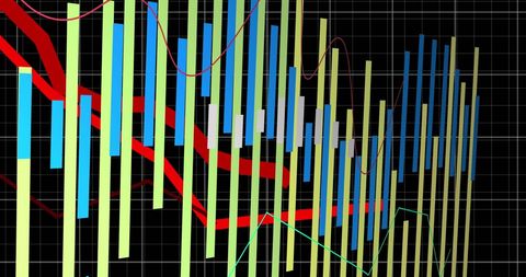 Dynamic Data Display with Bars and Lines on Grid Background - Download Free Stock Images Pikwizard.com