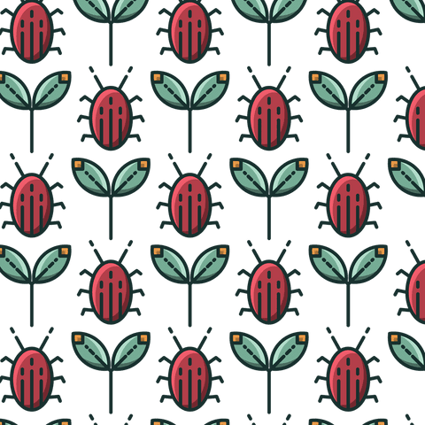 colorful bugs and leaves pattern on transparent background - Download Free Stock Videos Pikwizard.com