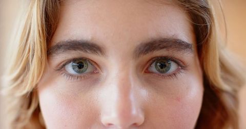 Close-Up Portrait of Woman with Natural Beauty and Skin Texture