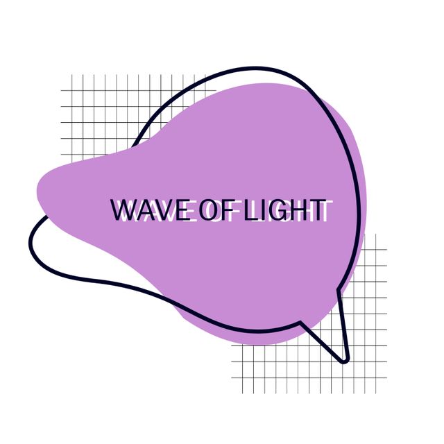 This abstract design featuring the text 'Wave of Light' with an artistic combination of scribbles and grid patterns against a white background is suitable for use in modern art projects, graphic design work, presentations, posters, and social media posts. It adds a stylish and creative touch to any visual content with its contemporary and minimalistic aesthetic.