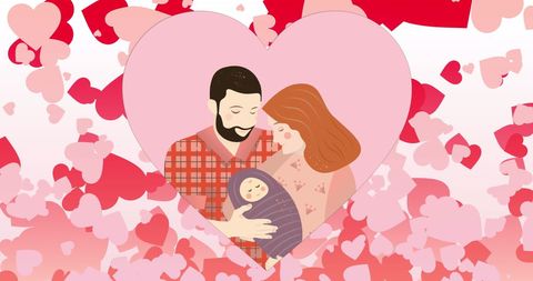 Heartwarming Illustration of Family Love with Newborn - Download Free Stock Images Pikwizard.com