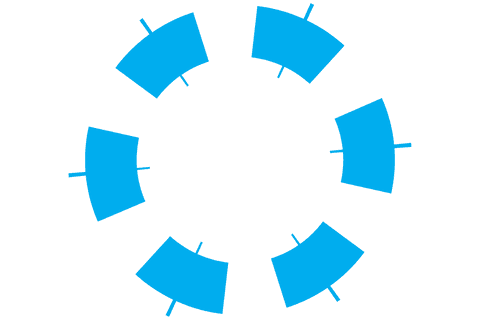 Circular Formation of Blue Screens on Transparent Background - Download Free Stock Videos Pikwizard.com