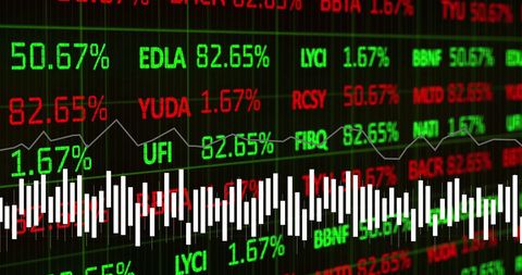 Stock Market Figures Display on Digital Screen - Download Free Stock Images Pikwizard.com