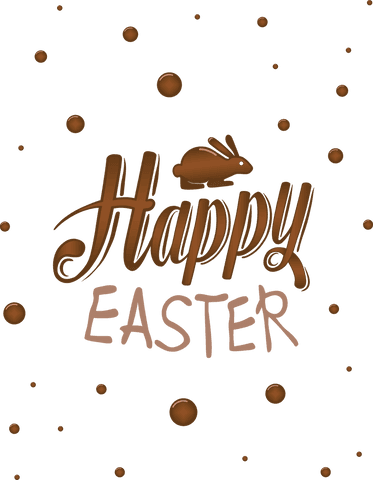 Happy Easter Text with Rabbit and Chocolates on Transparent Background - Download Free Stock Videos Pikwizard.com