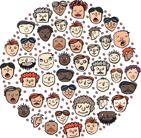 whimsical faces in circle on transparent background vector - Download Free Stock Videos Pikwizard.com